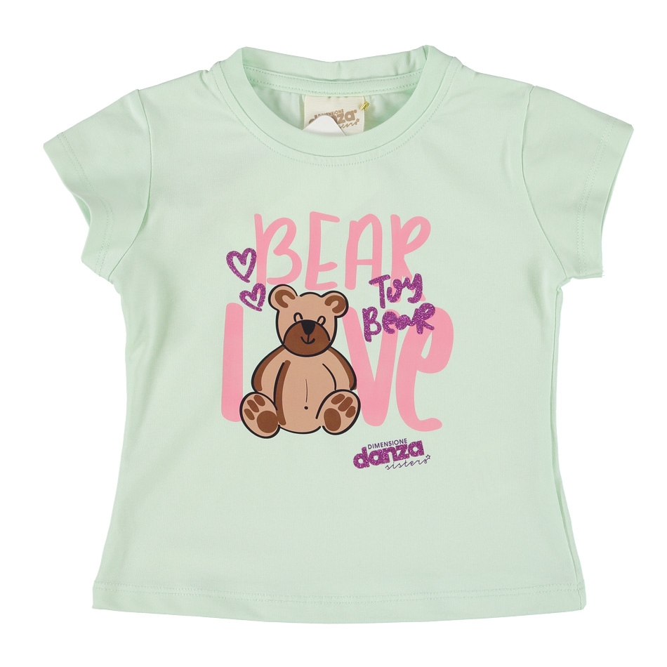 Steiff T-Shirt Bambini Rossa Casual con Orsetto (IT 72, EU 68