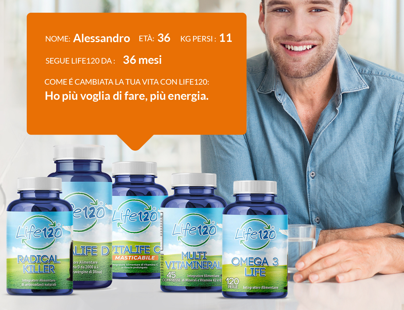 Lo stile di vita Life 120 si basa su tre aspetti fondamentali.