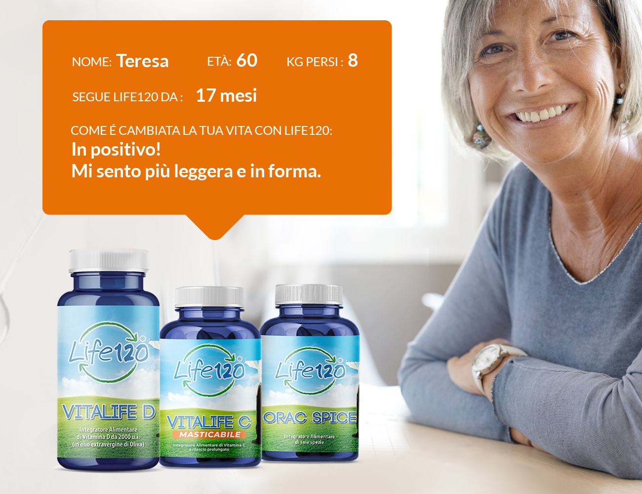 Lo stile di vita Life 120 si basa su tre aspetti fondamentali.