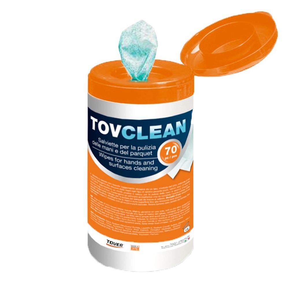 TOVCLEAN | Salviette detergenti per le mani | 70 pz