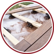 SISTEMA AD APPOGGIO CON PIASTRELLE O PANNELLI PREMONTATI