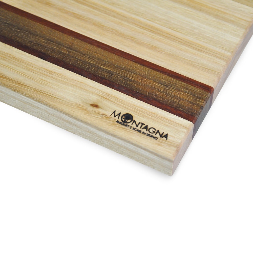Tagliere in legno massello pregiato da recupero