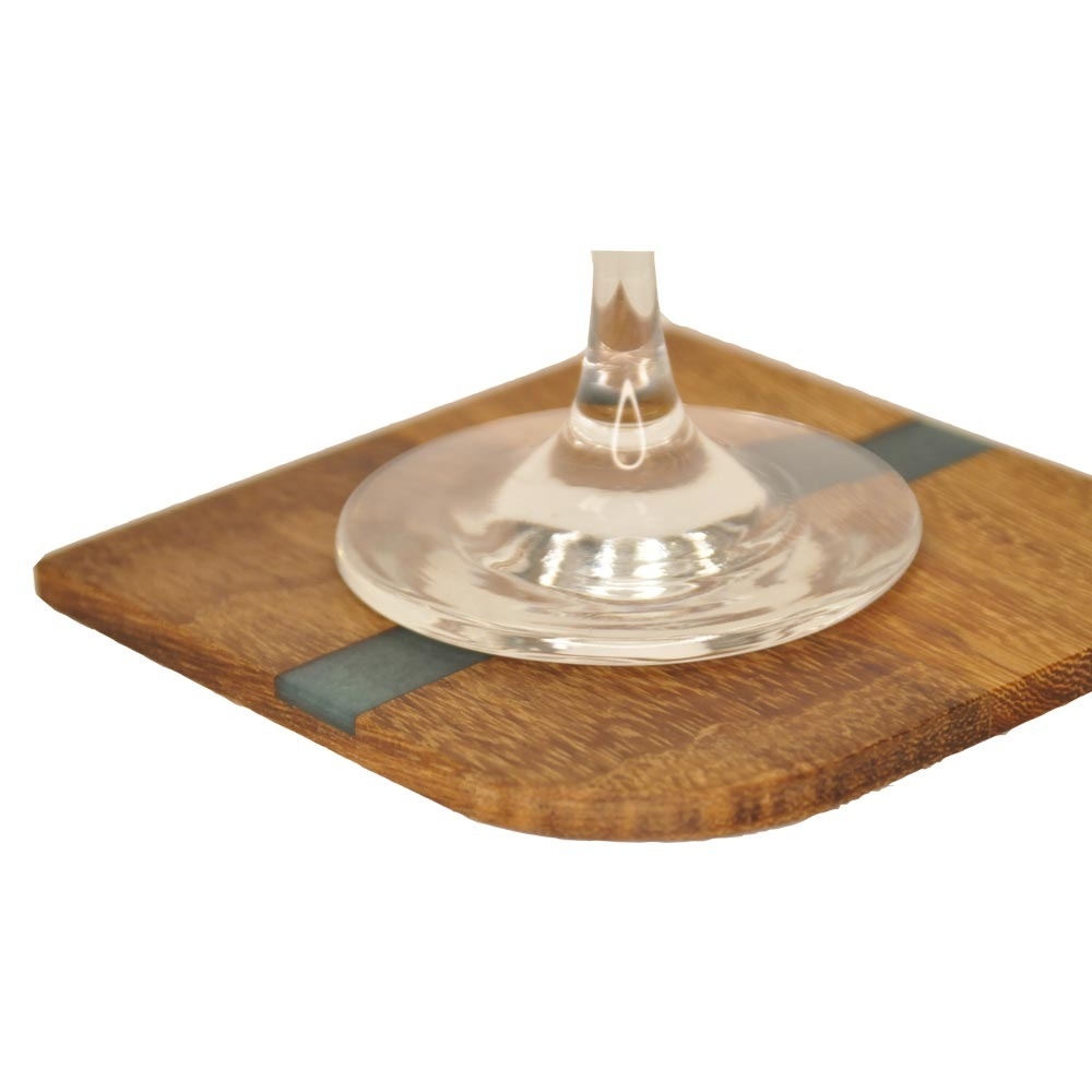 Sottobicchieri in Iroko e Resina | 6 PZ